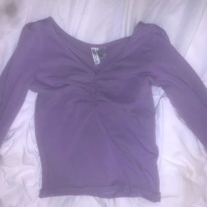 Divided, long sleeve purple shirt.